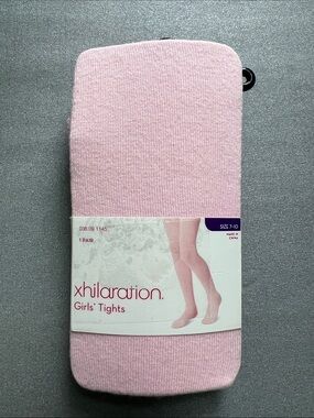 Xhilaration Girls' Light Pink Tights NWT Size 7-10